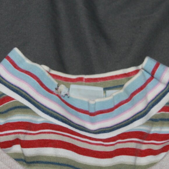 Vintage Haband Women's Light Gray Long Sleeve Floral Sweater Size Large - Picture 3 of 11